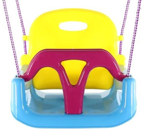 Подвесные качели Midzumi Пластиковые навесные качели 3 в 1 голубой/желтый/малиновый