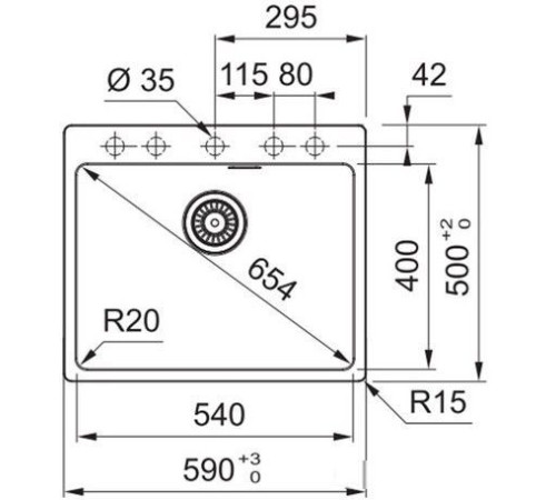 Кухонная мойка Franke MRG 610-54 FTL 114.0696.194 черный матовый