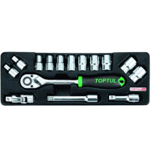 Набор торцевых головок  Toptul GCAT1502 15 предметов