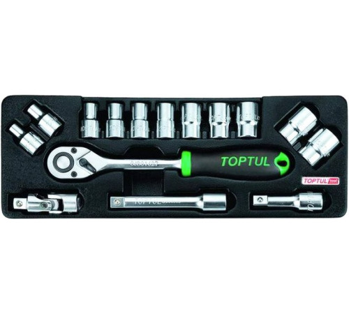 Набор торцевых головок  Toptul GCAT1502 15 предметов