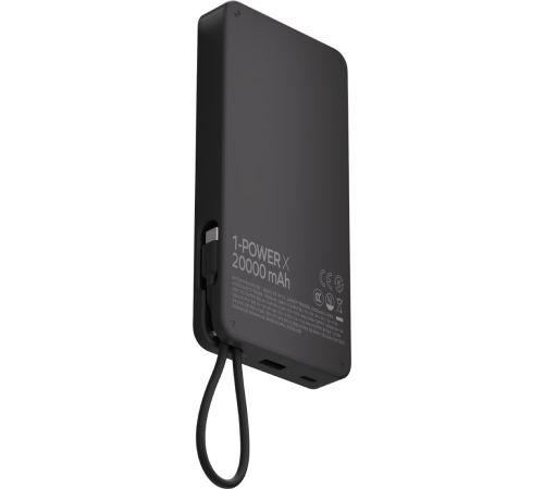Внешний аккумулятор Momax 1-Power X Built-in USB-C IP153 20000mAh черный