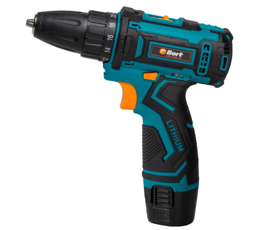 Дрель-шуруповерт Bort BAB-12x2Li-FD с 2-мя АКБ