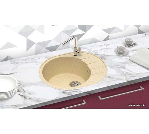 Кухонная мойка Berge BR-6201 светлый дуб