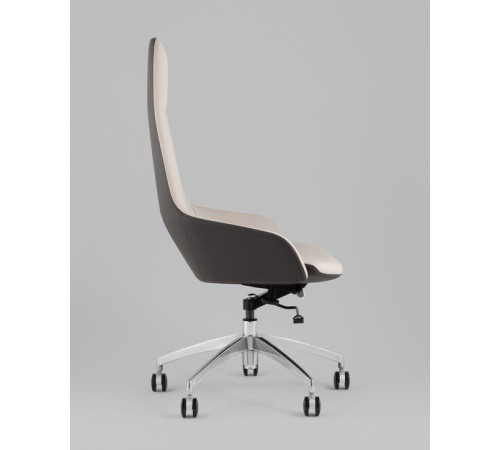 Офисное кресло TopChairs Soulo A308 8371-12/1 бежевый/серый