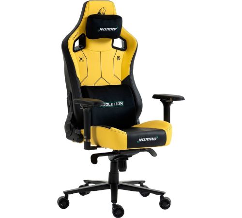 Игровое геймерское кресло Evolution Nomad PRO Cyberpunk Core черный/желтый