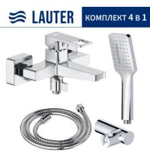 Смеситель Lauter Cascade 21CK6615C с лейкой Relexa Fleur 21S00126