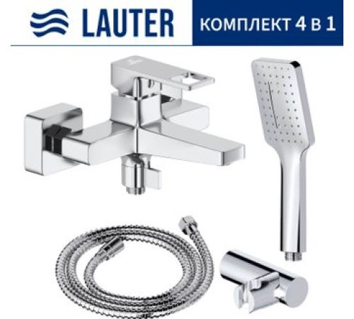 Смеситель Lauter Cascade 21CK6615C с лейкой Relexa Fleur 21S00126