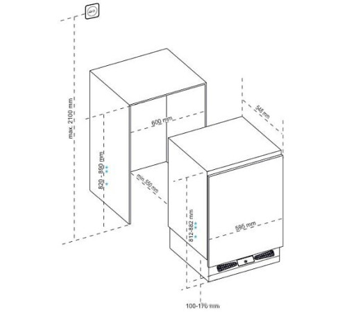 Однокамерный холодильник Korting KSI 8185