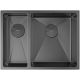 Кухонная мойка ZorG Zerox 58-2 U / IF-L PVD Gunblack