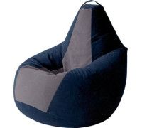 Кресло-мешок Kreslomeshki Груша Kombo XXXL GKV-145x100-TSA темно-синий/антрацит