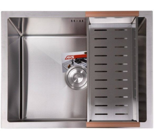 Кухонная мойка AKS Прямоугольная 57x46 сатин никель