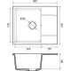 Кухонная мойка GranFest Urban GF-UR-258L темно-серый