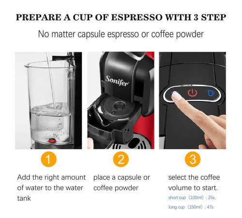 Капсульная кофеварка Sonifer SF-3547