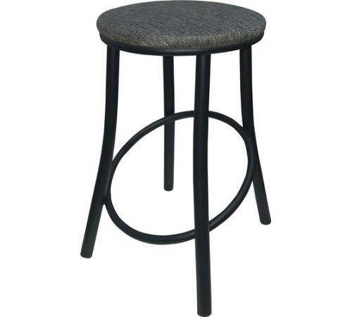 Табурет ВВР Сфера черный/рогожка серый