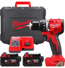 Дрель-шуруповерт Milwaukee M18 M18BLDDRC-502C 4933492835 с 2-мя АКБ 5 Ач, кейс