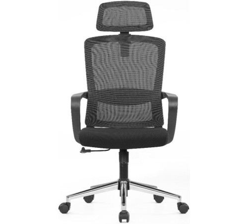 Офисное кресло SitZone U-060A сетка/ткань, черный, крестовина хром