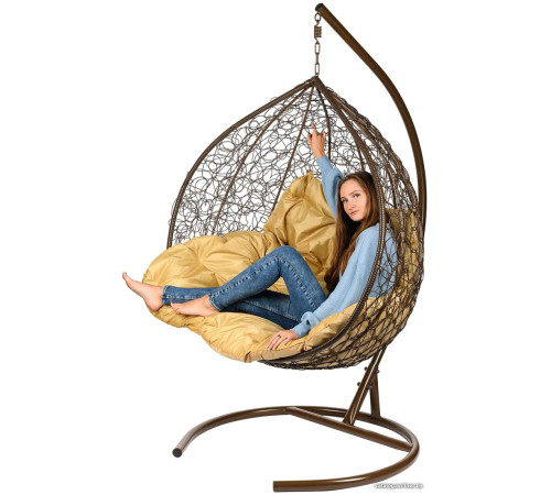 Подвесное кресло BiGarden Gemini коричневый/бежевый