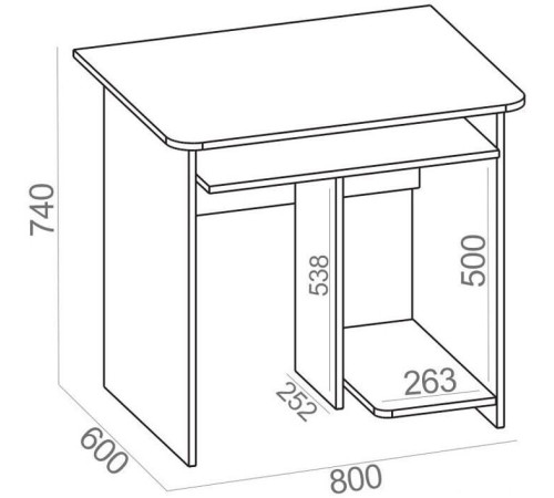 Стол Сокол КСТ-21.1 венге
