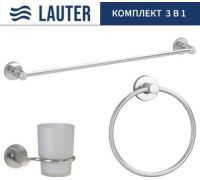 Набор аксессуаров для ванной Lauter 21TS20115 + 21TS2017 + 21TS2013 Chrome, 3 предмета