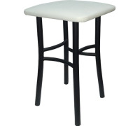 Табурет ВВР Квадрат черный/экокожа белый крокодил