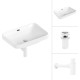 Умывальник Lauter 21441B + клапан 21190W + сифон 21635W белый матовый