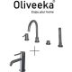Комплект смесителей Oliveeka OL-669017+88139017-BGM матовый оружейный металл