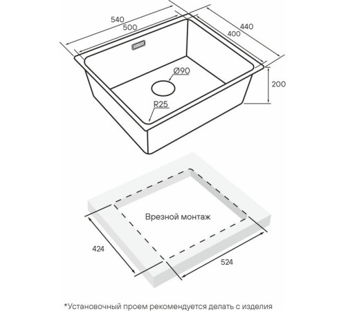 Кухонная мойка Paulmark YU54-LG