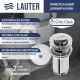 Умывальник Lauter 21540 + клапан 21190CH + сифон 21635CH хром