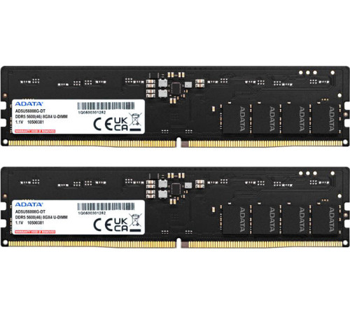 Оперативная память ADATA 2x16ГБ DDR5 4800 МГц AD5U480016G-DT