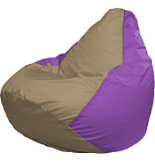 Кресло-мешок Flagman Груша Медиум XL Г1.1-84 темно-бежевый/сиреневый