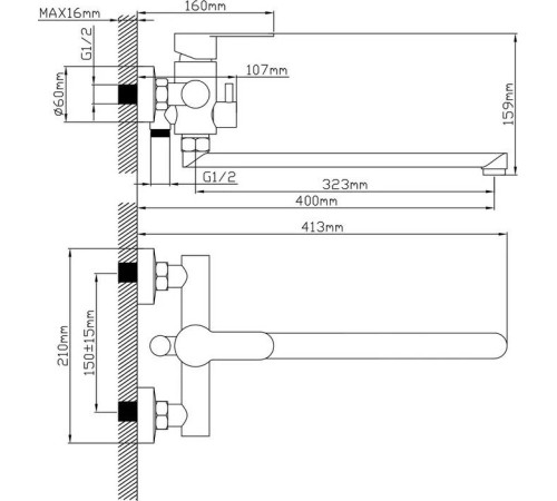 Смеситель Oasis SUS2002M_Car