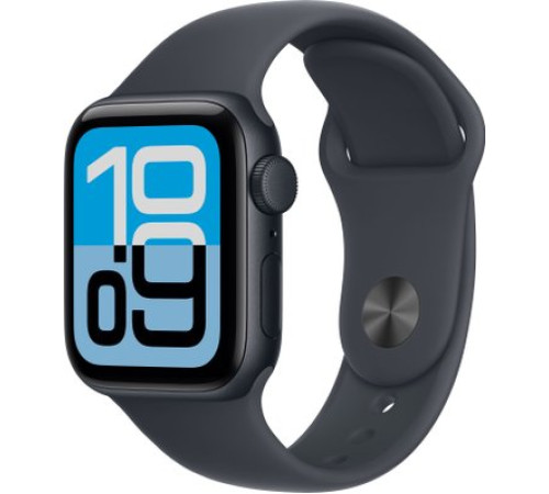 Умные часы Apple Watch SE 3 40 мм алюминиевый корпус, полуночный/полуночный, спортивный силиконовый ремешок S/M