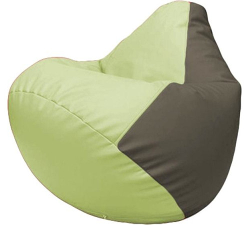 Кресло-мешок Flagman Груша Макси Г2.3-0417 светло-салатовый/серый