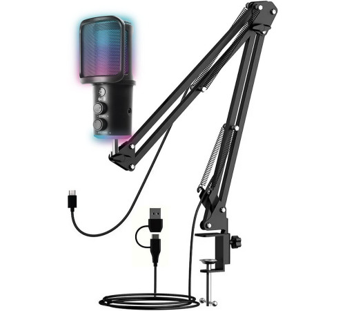 Проводной микрофон Ritmix RDM-278 USB Gaming черный