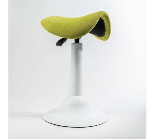 Офисный стул Chair Meister Saddle пластик белый/ткань зеленая