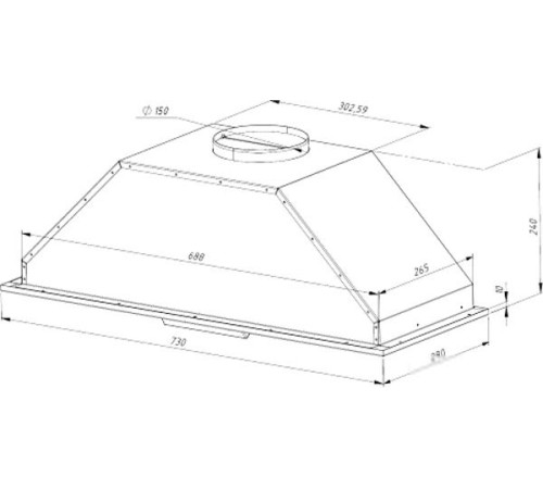 Кухонная вытяжка Akpo Neva II 80 WK-10 нержавеющая сталь