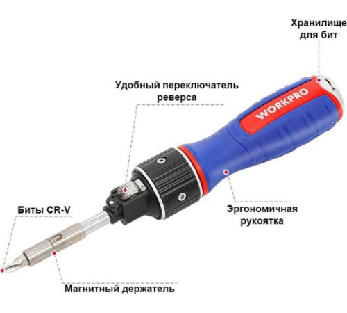Отвертка Workpro WP221069