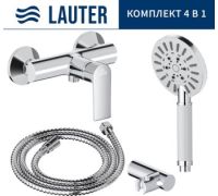 Смеситель Lauter Reef 21СК9678C с лейкой Relexa Nevada 21S10146