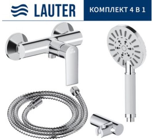 Смеситель Lauter Reef 21СК9678C с лейкой Relexa Nevada 21S10146