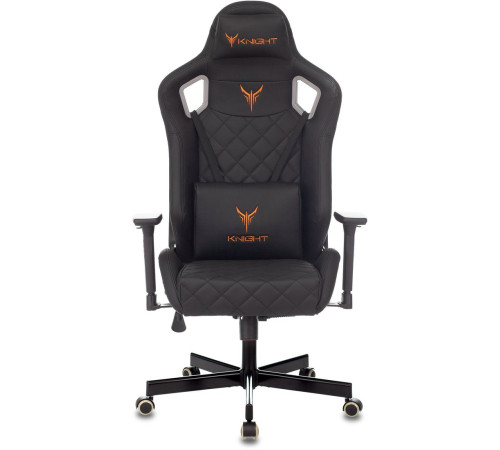 Игровое геймерское кресло Бюрократ Knight Outrider черный ромбик экокожа