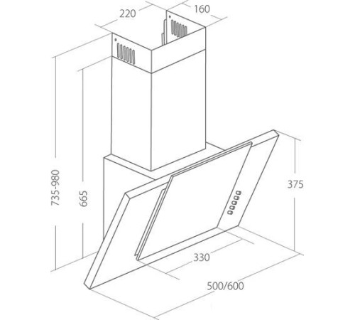 Кухонная вытяжка Akpo Mirt Eco 60 WK-4 черный
