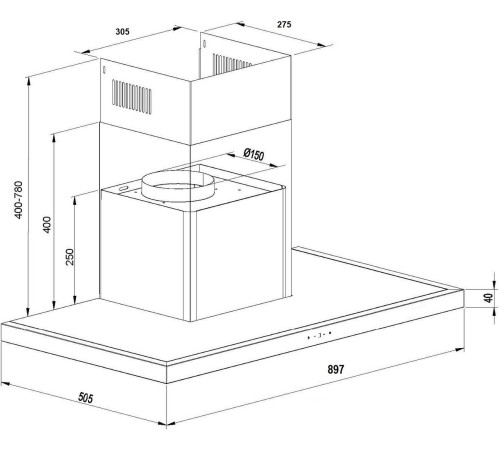 Кухонная вытяжка Schtoff AMG TD 900 Black черный