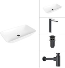 Умывальник Lauter 21886 + Moon 21СК8691BS + сифон 21635B + дон.клапан 21190B черный матовый