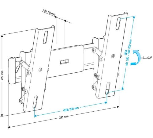 Кронштейн для телевизора Holder LCD-T2611