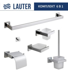 Набор аксессуаров для ванной Lauter 21SH71061+21SH71051+21SH71101+21SH71091+21SH71011+21SH71111 Chrome, 6 предметов