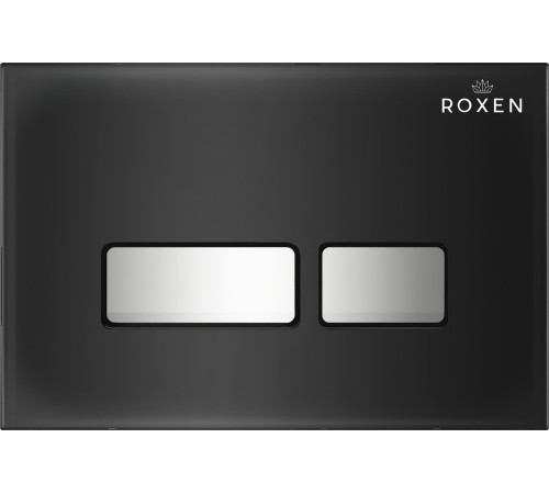 Унитаз подвесной Roxen Royal Matt в комплекте с инсталляцией StounFix Dual Fresh 6 в 1 968297 кнопка: черный/хром