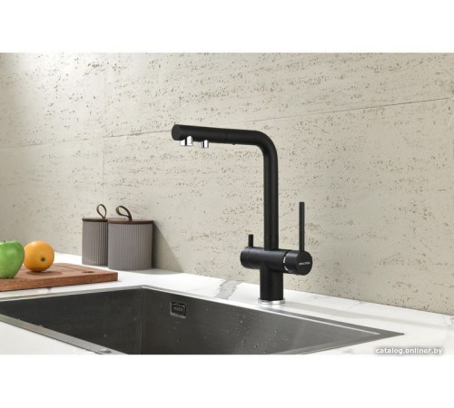 Смеситель Paulmark Serpentine Se213222-418 черный/черный металлик