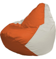 Кресло-мешок Flagman Груша Макси Г2.1-189 белый/оранжевый