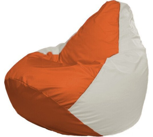 Кресло-мешок Flagman Груша Макси Г2.1-189 белый/оранжевый