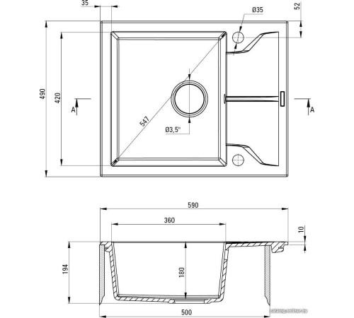 Кухонная мойка Deante Andante ZQN 511A беж